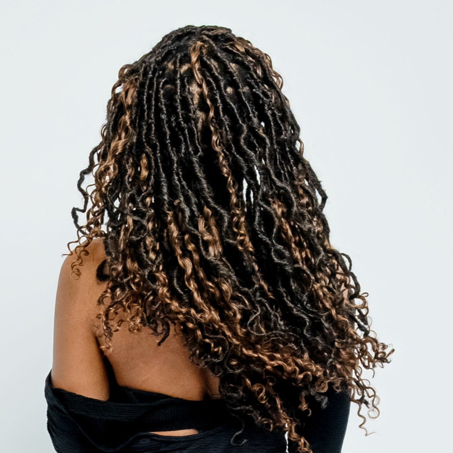 Boho Human Hair Mermaid Locs in Chocolate Caramel 14"®