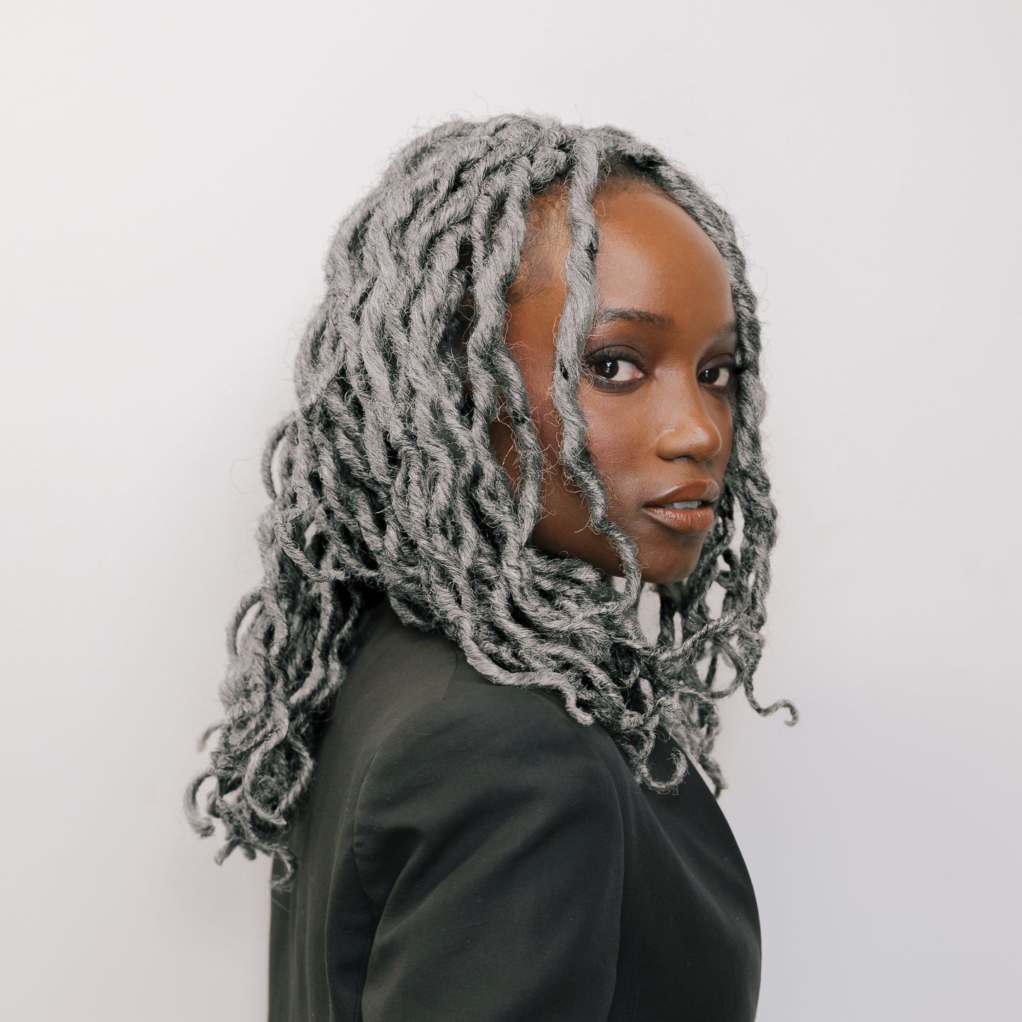 Boho Goddess Locs in Salt & Pepper 14"®