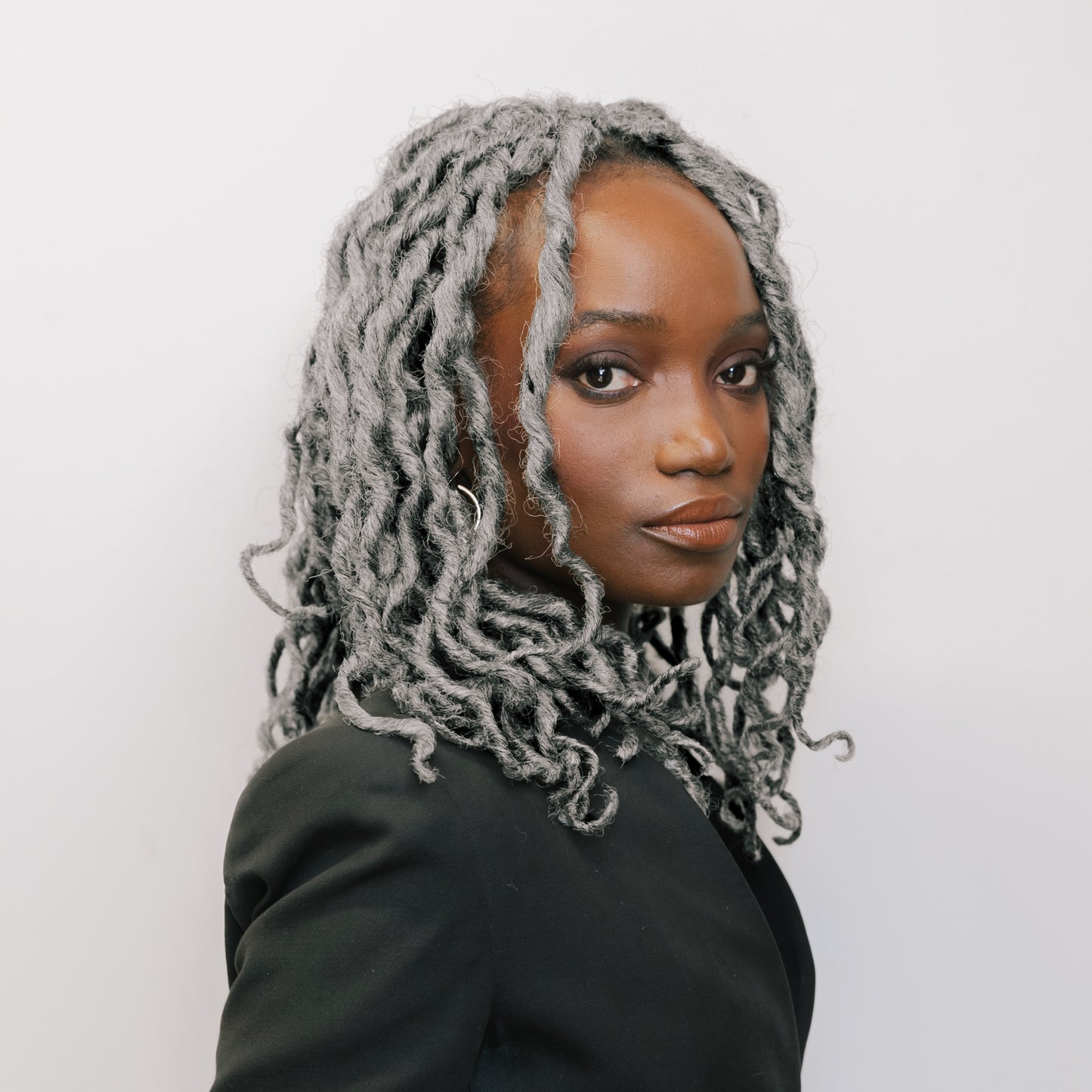 Boho Goddess Locs in Salt & Pepper 14"®