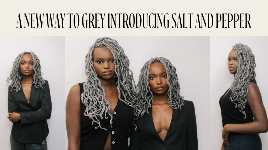 A New Way To Grey introducing Salt and Pepper Goddess Locs