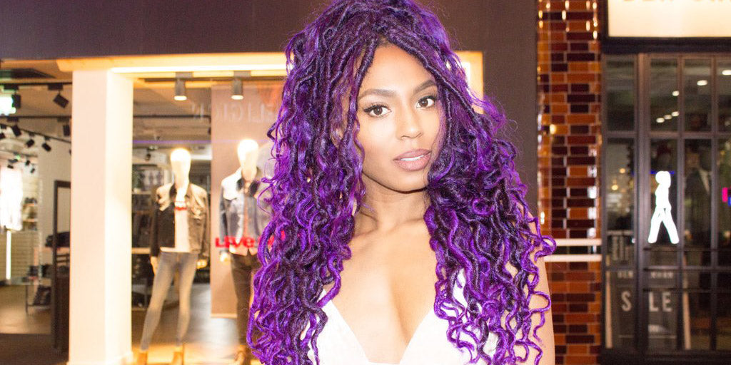 Say HELLO to our purple mermaid locs! Welcome Purple Haze!