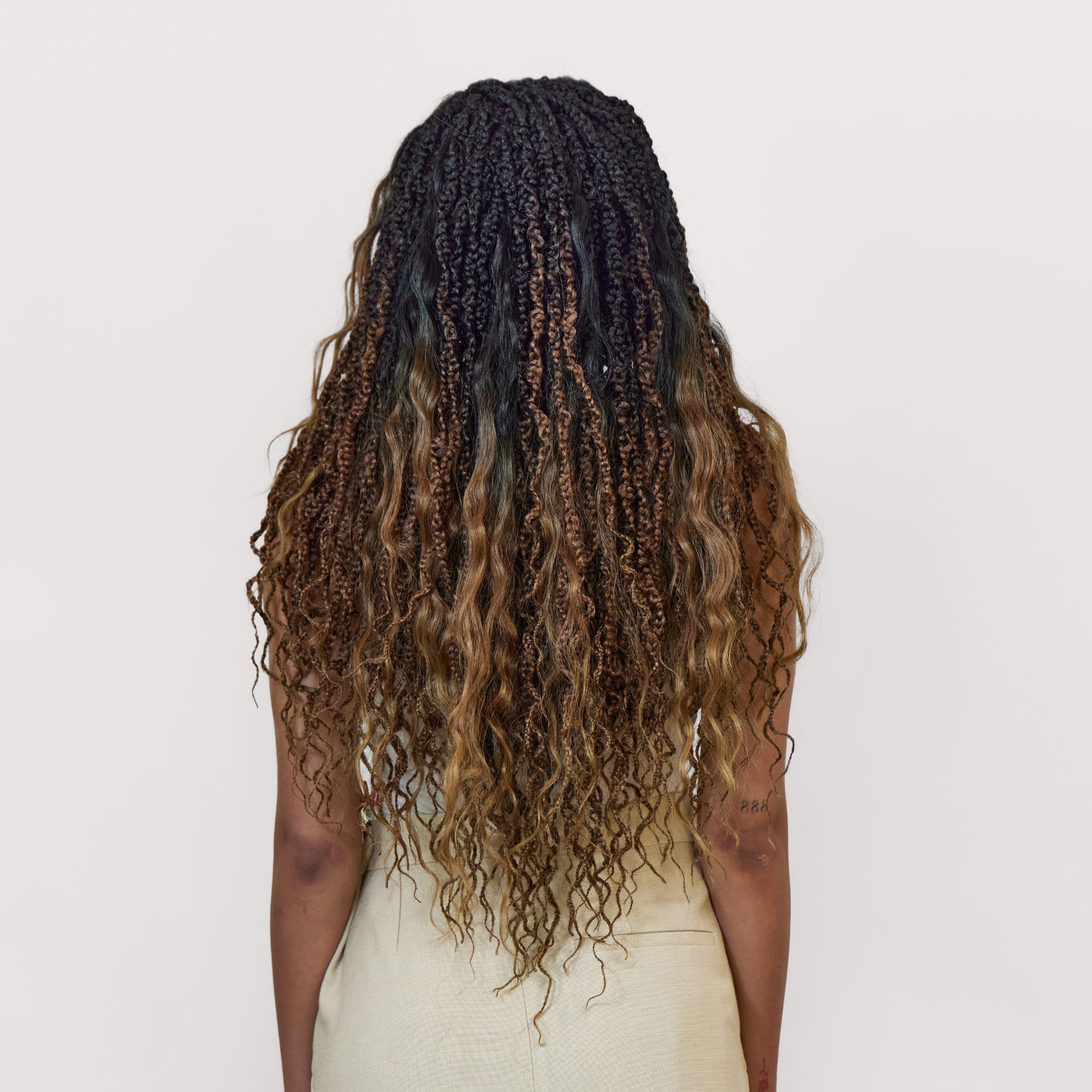 Golden Honey Golden Loose Wave Boho Braids Natural Hairs With