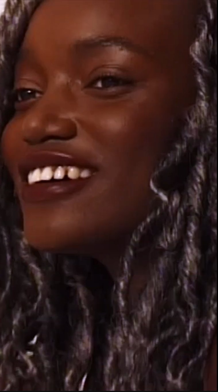 A Boho Locs customer showing her fresh locs