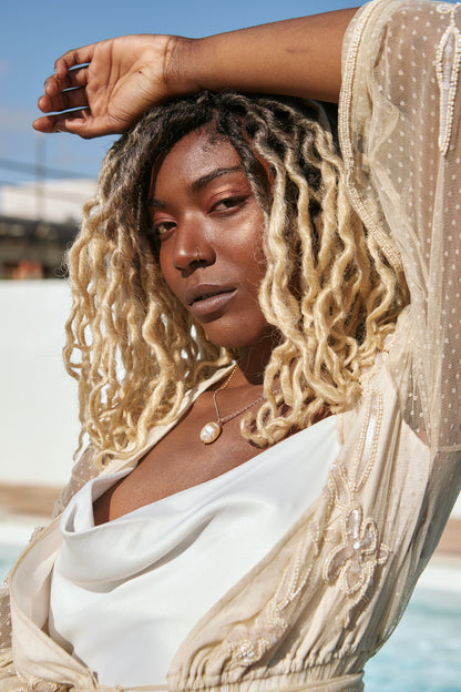 Beach Locs in Hot Ice 14"