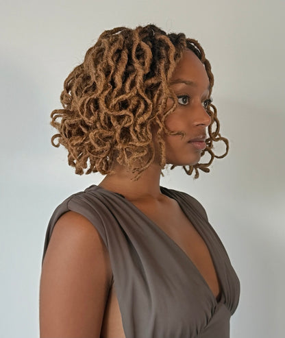 Boho Short Beach Locs in Hot Fudge 6"