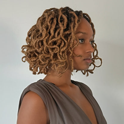 Boho Short Beach Locs in Hot Fudge 6"