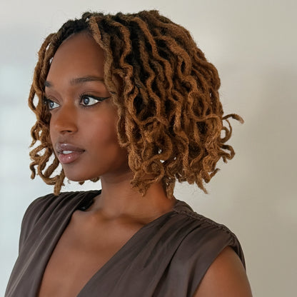 Boho Short Beach Locs in Hot Fudge 6"