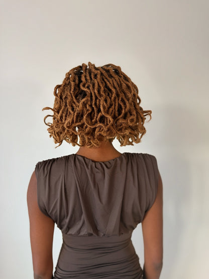 Boho Short Beach Locs in Hot Fudge 6"