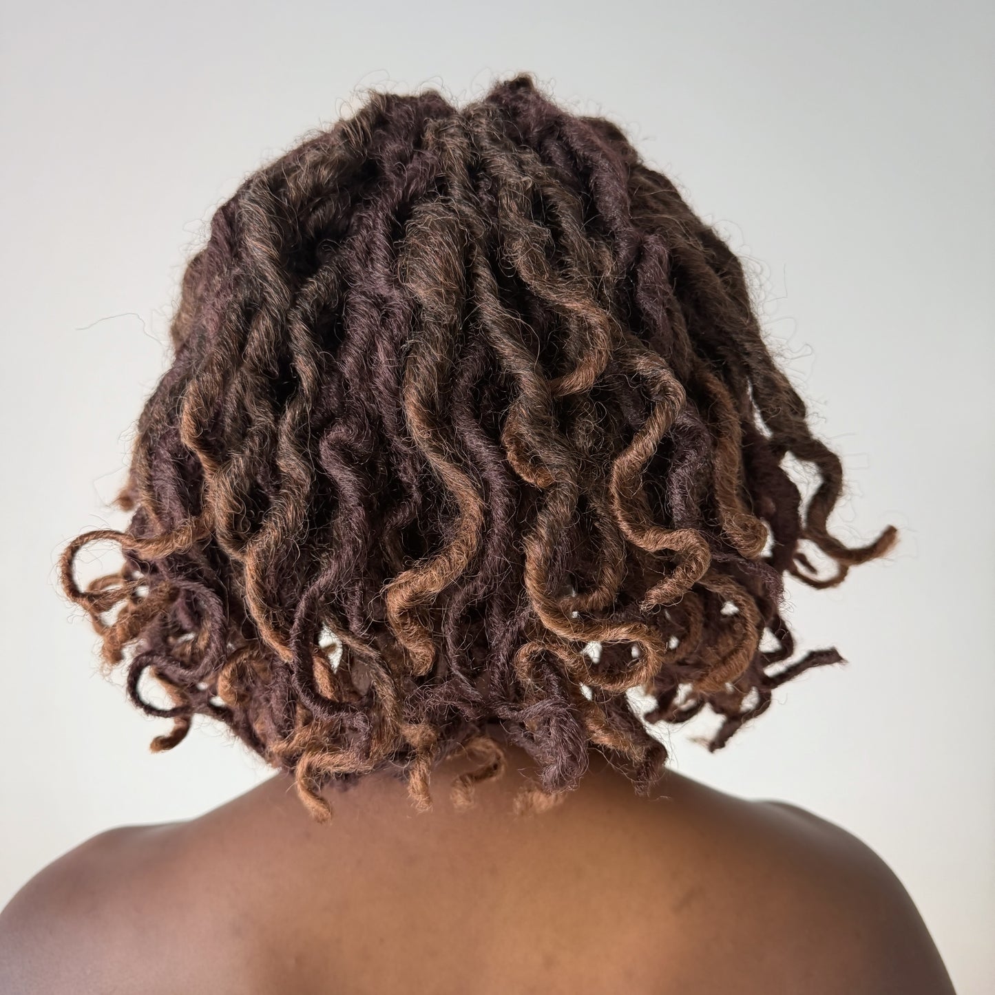Boho Short Goddess Locs in Brauburn 6"