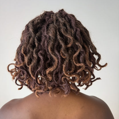 Boho Short Goddess Locs in Brauburn 6"