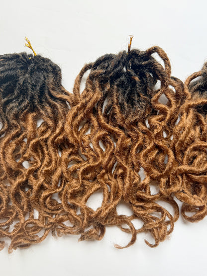 Boho Short Beach Locs in Hot Fudge 6"