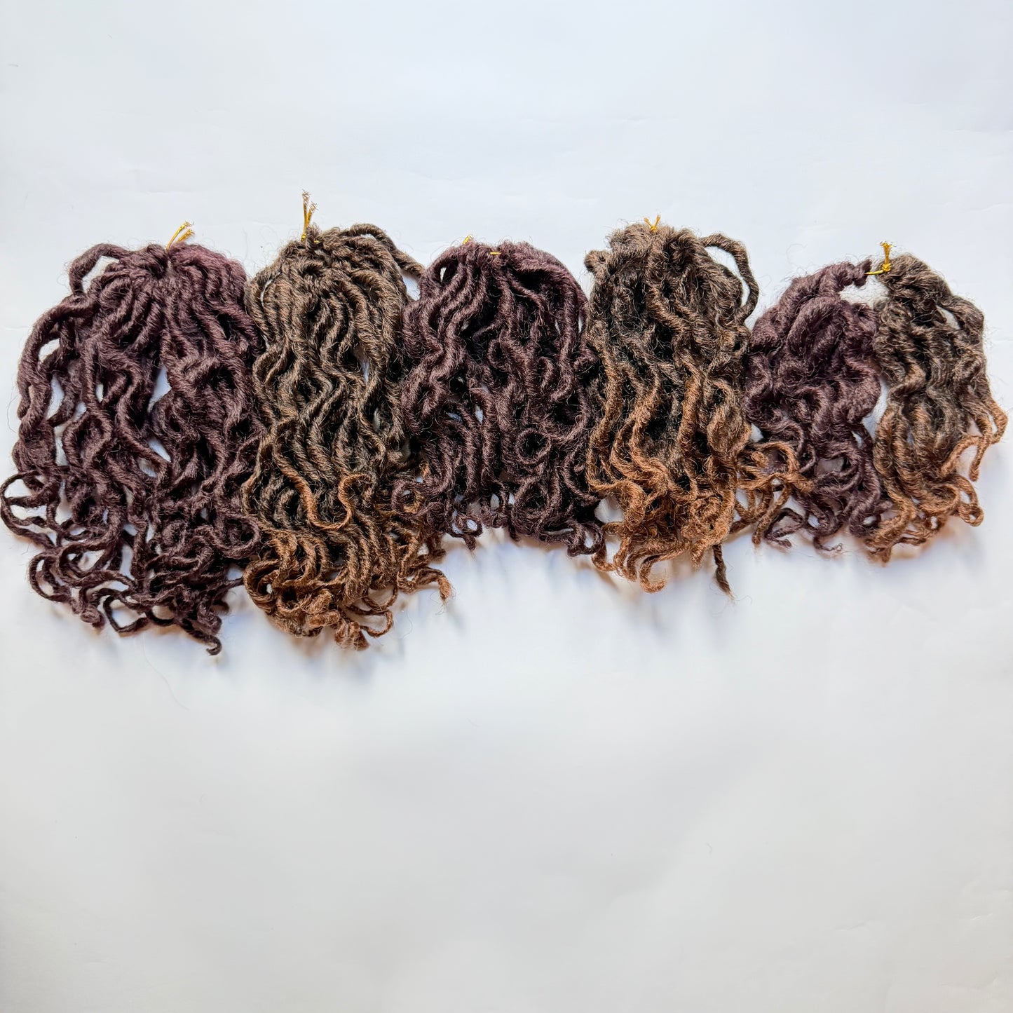 Boho Short Goddess Locs in Brauburn 6"