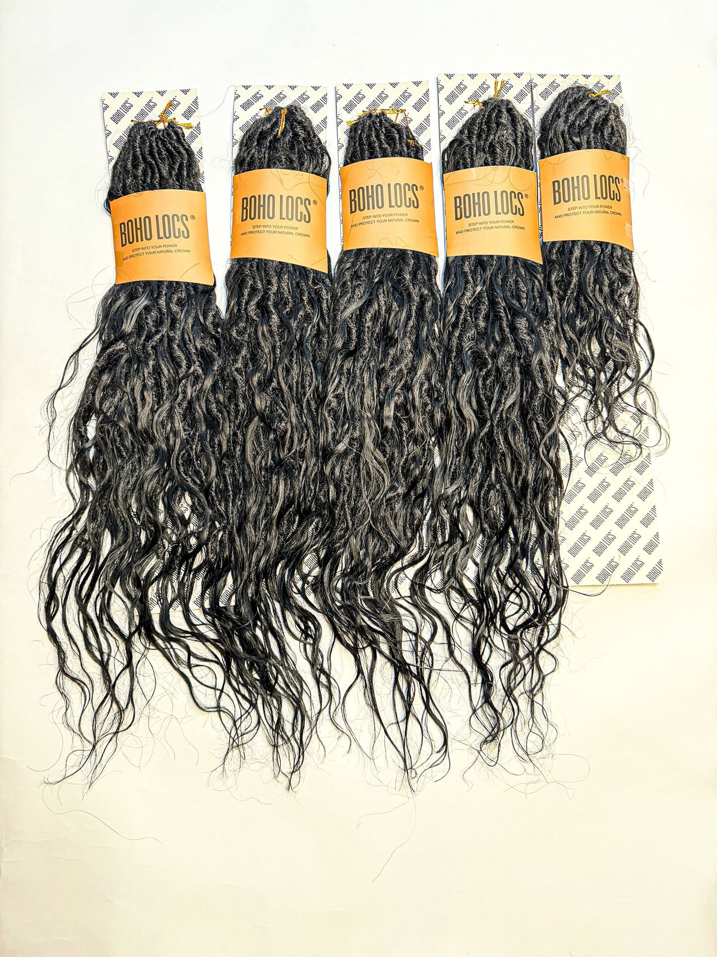 Raw Indian Human Hair Hybrid Locs in Naturel 22"