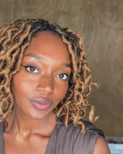 Boho Short Beach Locs in Hot Fudge 6"