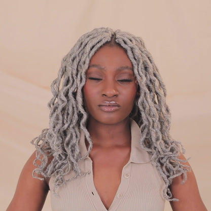 Boho Goddess Locs in Salt & Pepper 14"®