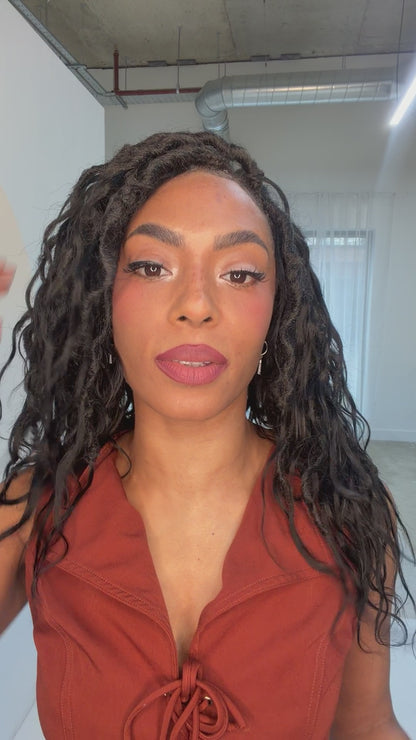 Raw Indian Human Hair Hybrid Locs in Naturel 12"