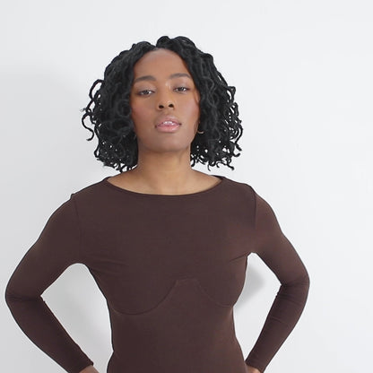 Boho Short Goddess Bob in Midnight