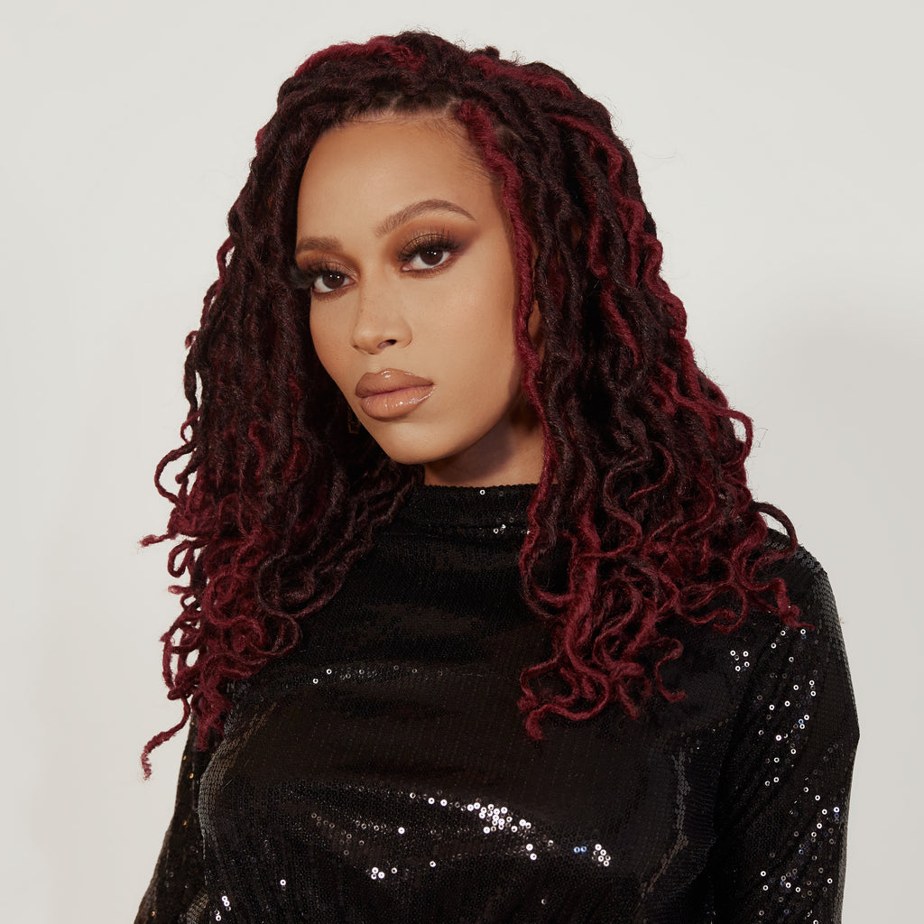Ruby Red Locs Red Locs | Handmade, Natural-Looking Crochet Hair | Boho Locs